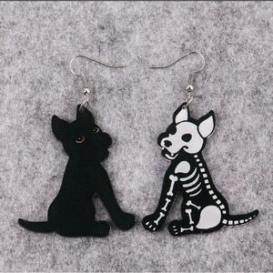 NWOT Skeleton Dog Earrings